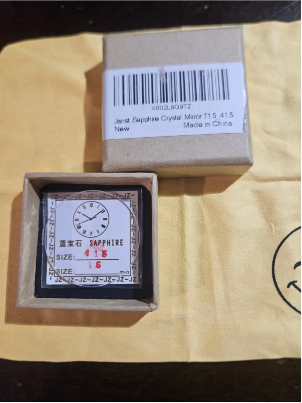 Janst Men's Watch Sapphire Crystal Mirror Replacement T15_41.5mm Clear White